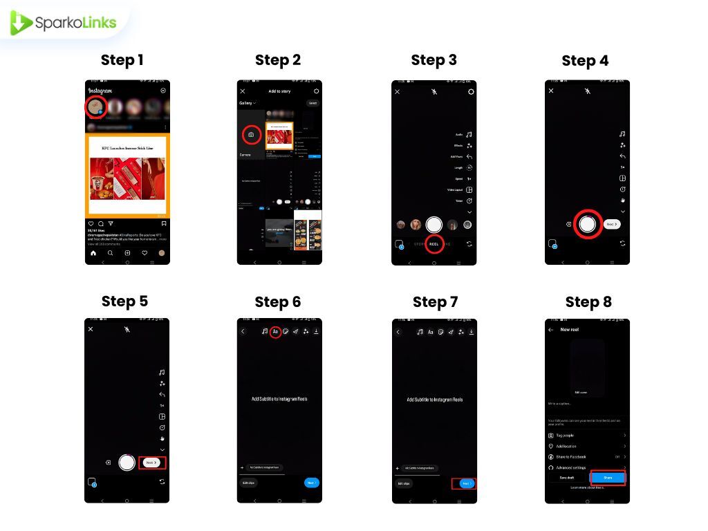 How to add subtitles to an Instagram Reel? - SparkoLinks
